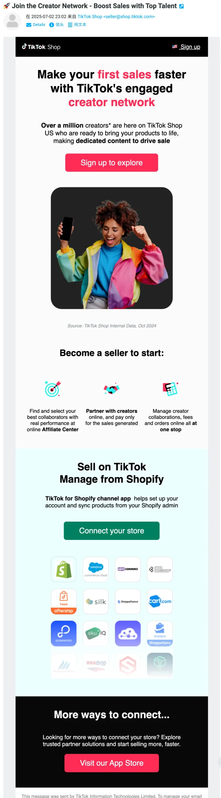 tiktok shop 营销邮件长图