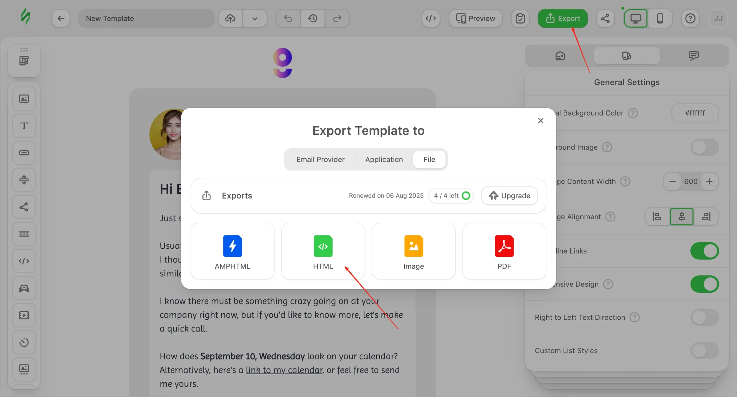 以 html 格式导出html 邮件
