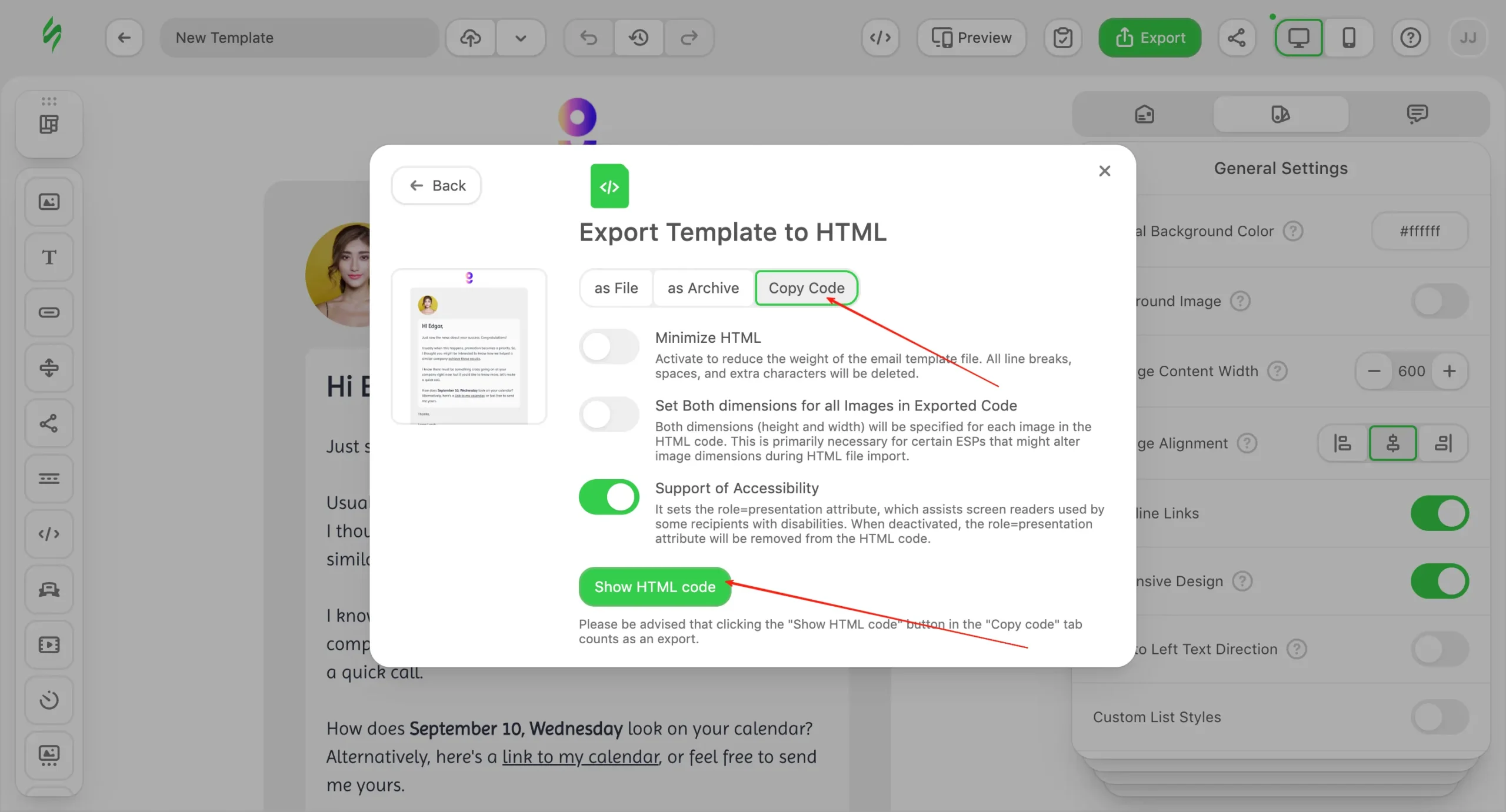复制 html 邮件代码