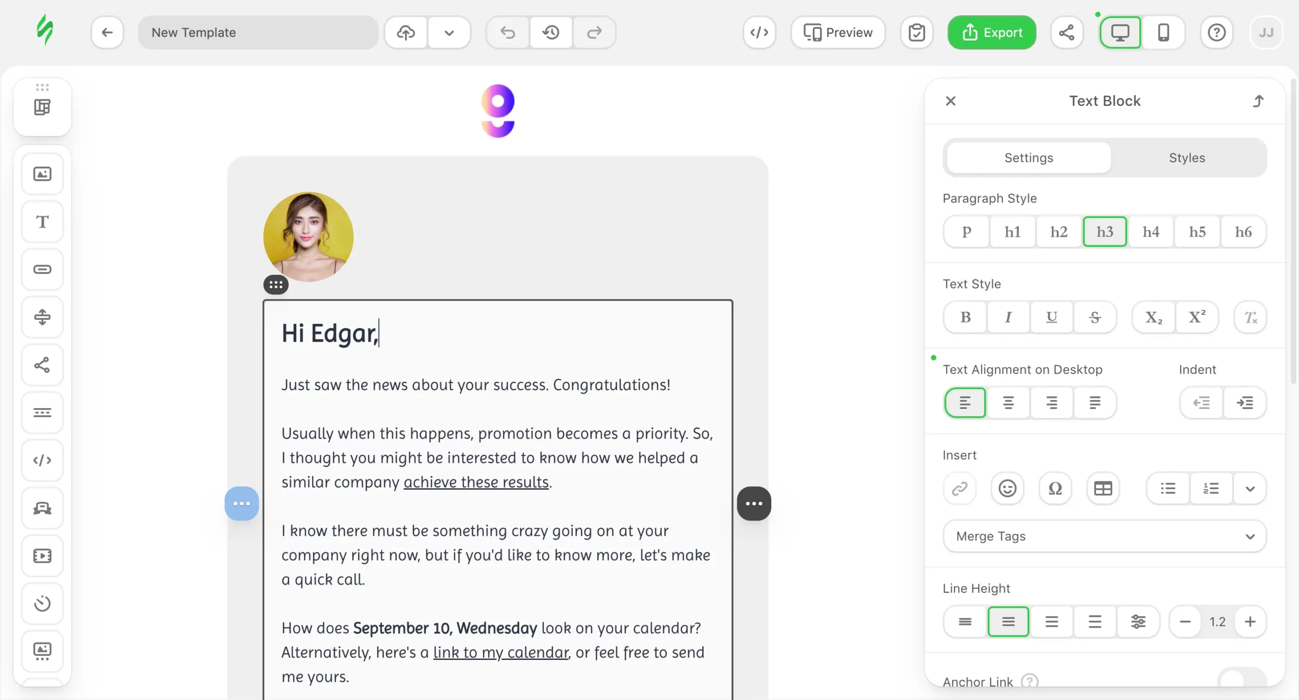 编辑 html 邮件模板